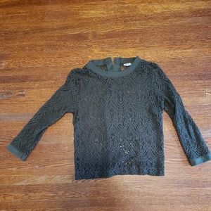 Olive Green Lace Blouse